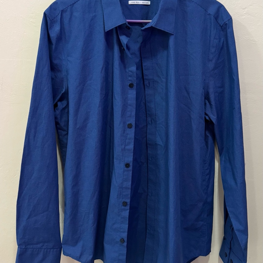 Mens Calvin Klein Cool Tech Non Iron Plaid Shirt  Sz L NWOT Business Dress NWOT
